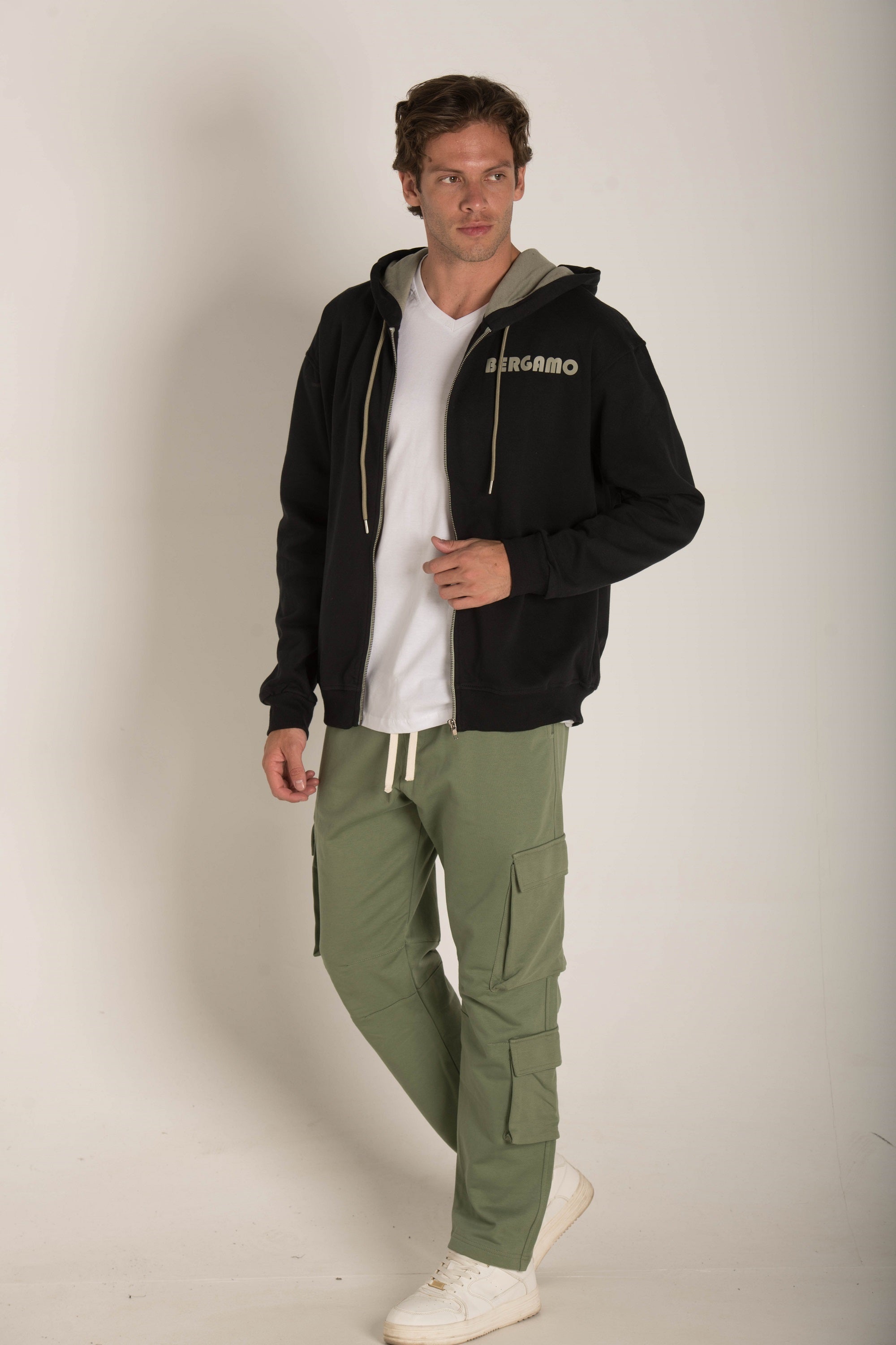 BACK & FRONT ZIP FRONT HOODIE W23MSW322