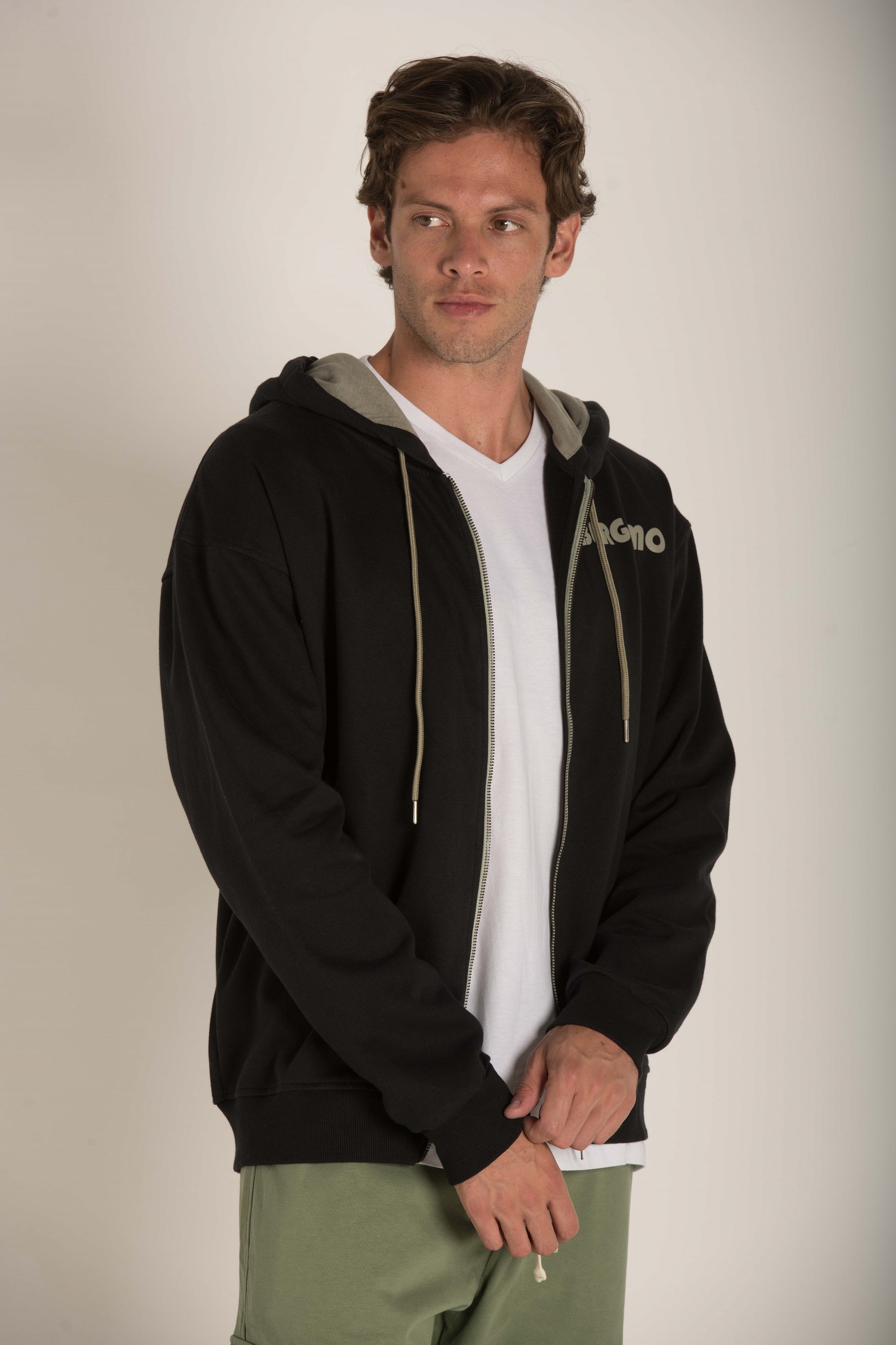 BACK & FRONT ZIP FRONT HOODIE W23MSW322