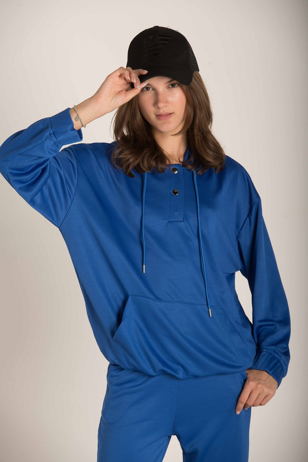 DROP SHOULDER PLAIN HOODIE W23WSW621