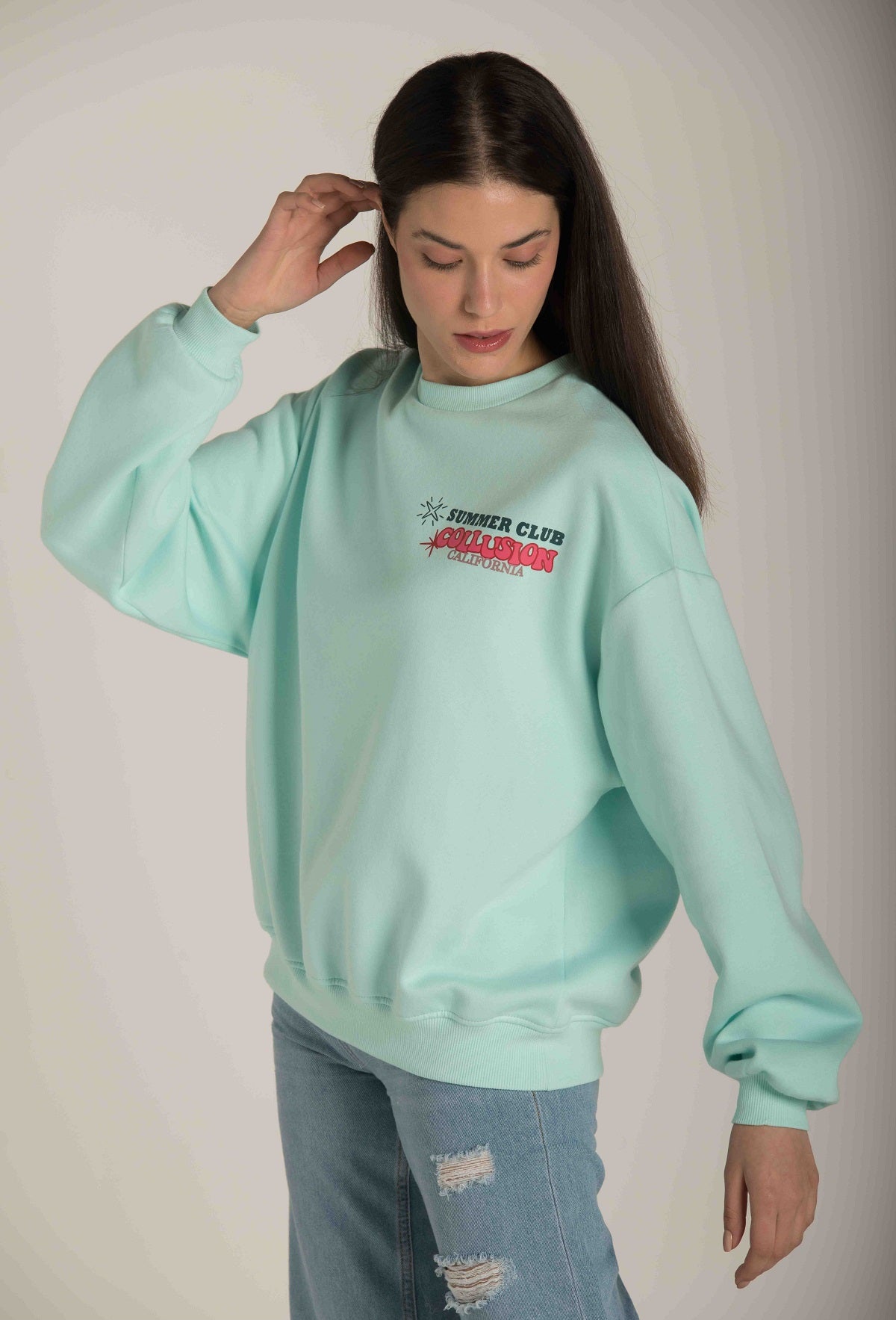 BACK  FRONT PRINT SWEATSHIRT W23WSW609