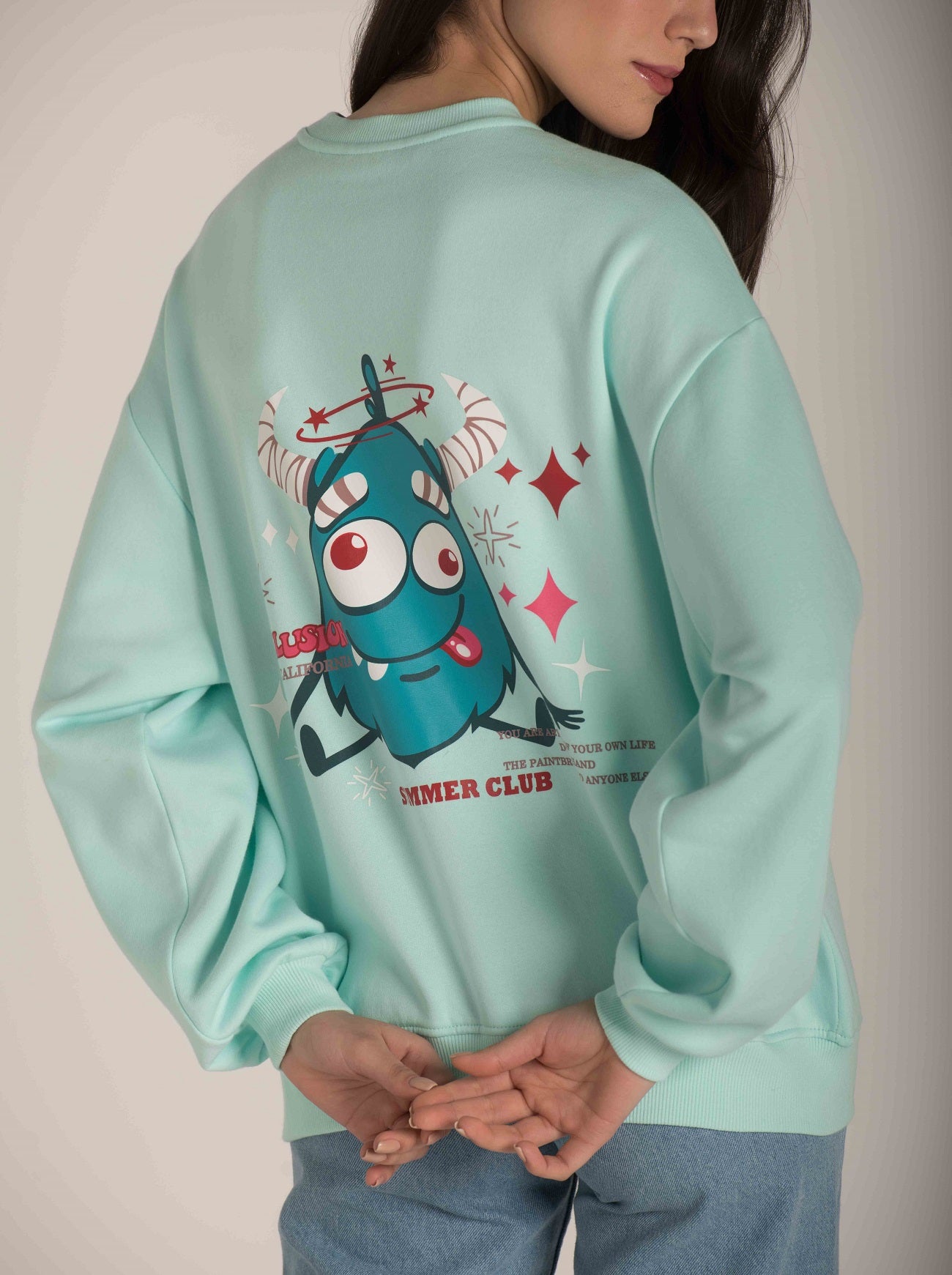BACK  FRONT PRINT SWEATSHIRT W23WSW609