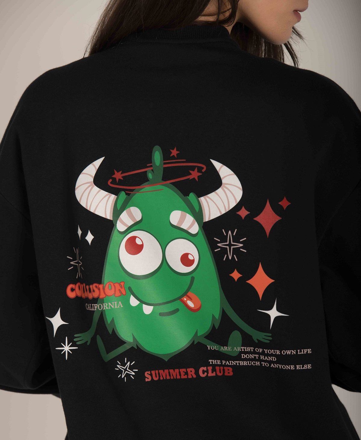 BACK  FRONT PRINT SWEATSHIRT W23WSW609