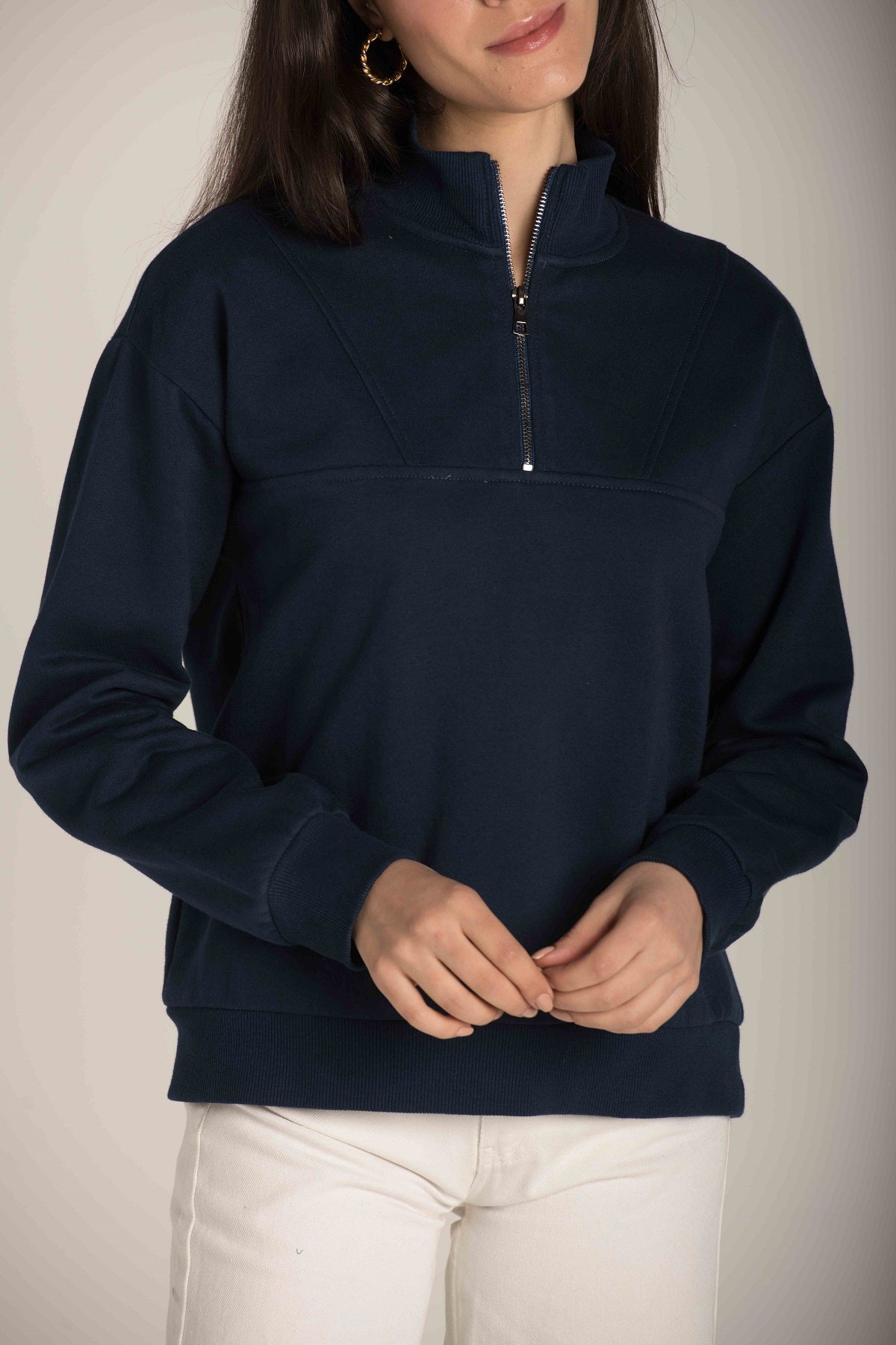 HIGH COLLAR ZIP SWEATSHIRT W23WSW574