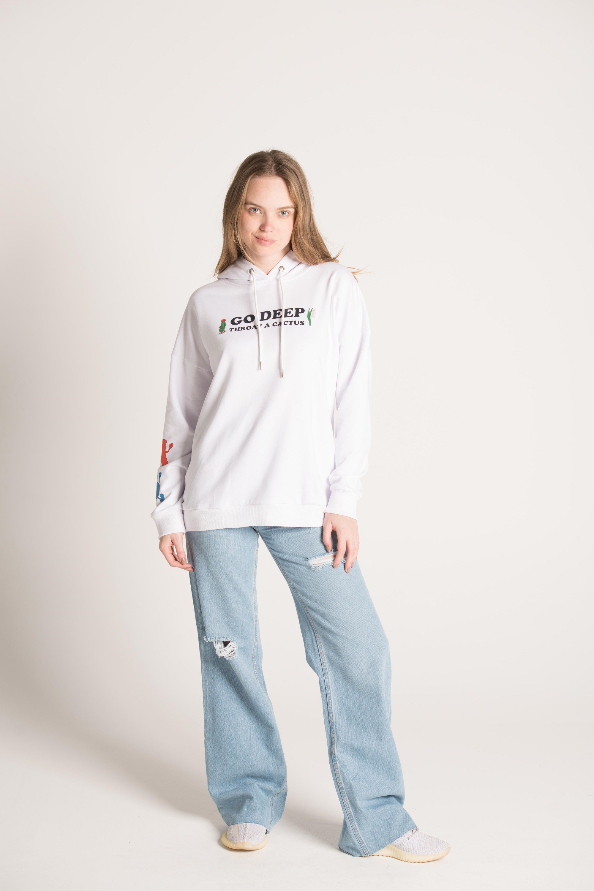 SLEEVE & FRONT PRINTED HOODIE W23W604