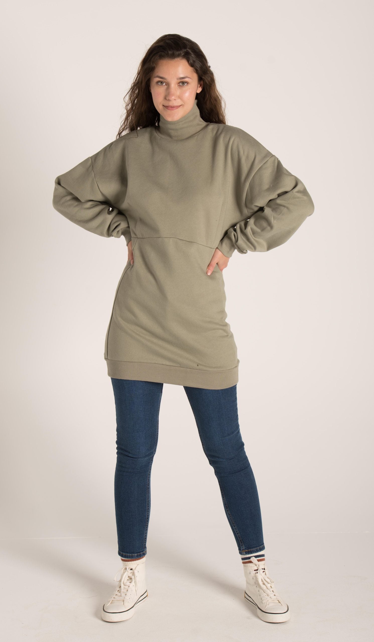 MODEST HIGH NECK SWEATSHIRT W23W581